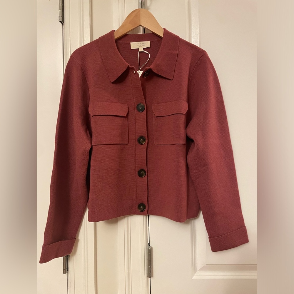SOLD Sezane Betty Cardigan Rosewood - Picture 5 of 8